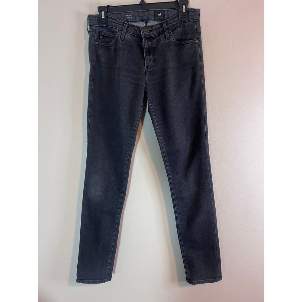 AG Adriano Goldschmied The Stilt Cigarette Leg Jeans Faded Black 28R DMB1110-DIV